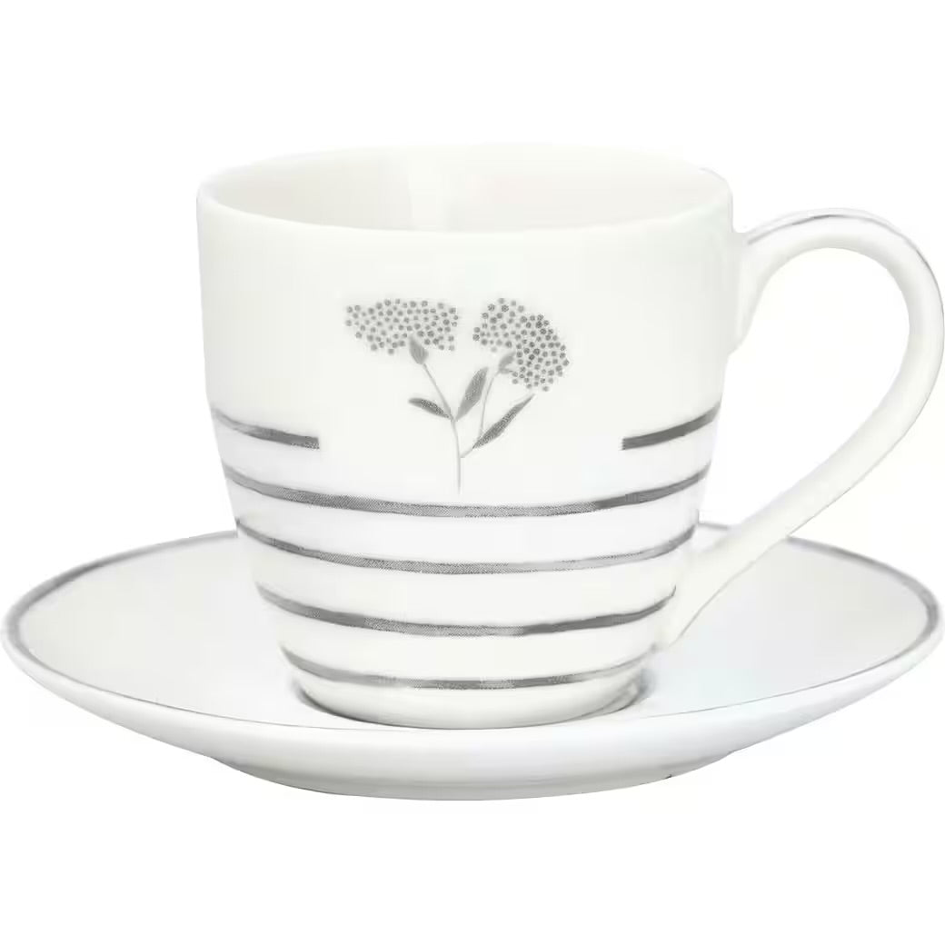 Espresso Tasse mit Untertasse Sabine white