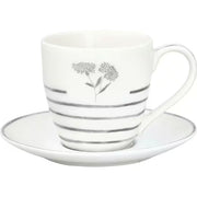 Espresso Tasse mit Untertasse Sabine white