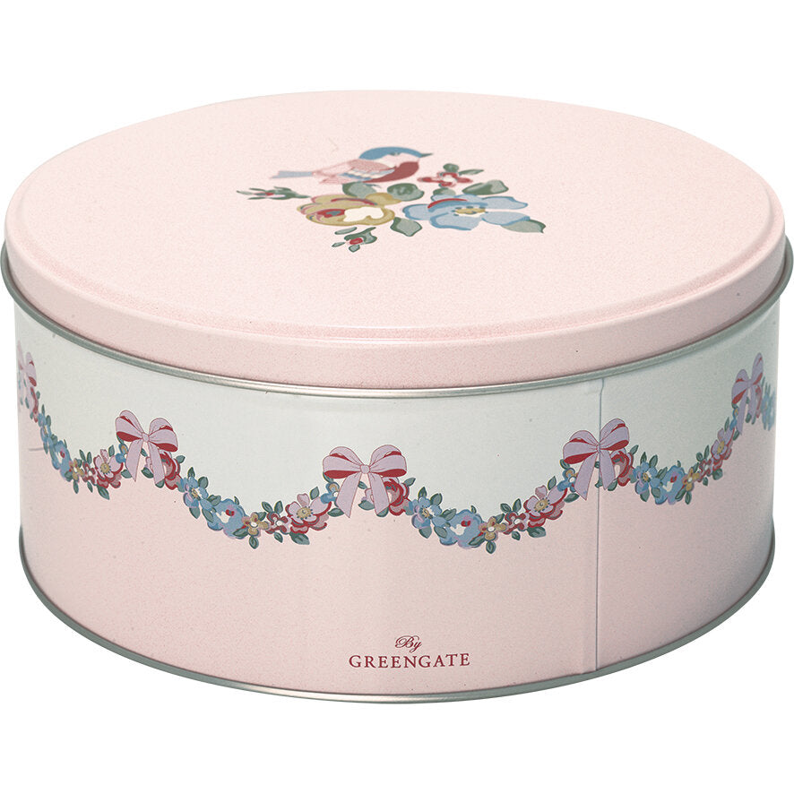 GreenGate Runde Blechdose Madison White