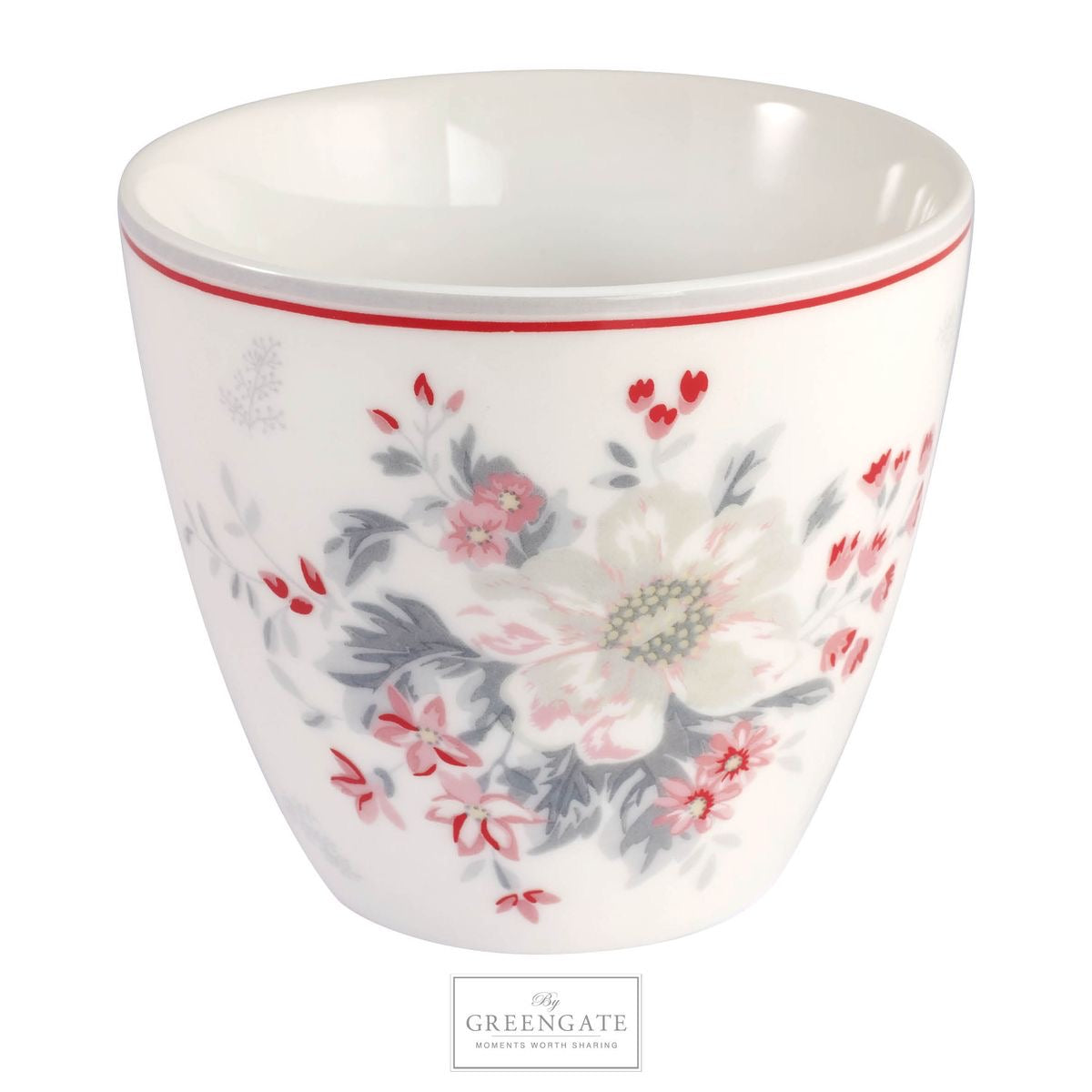 Latte cup Becher Abella white