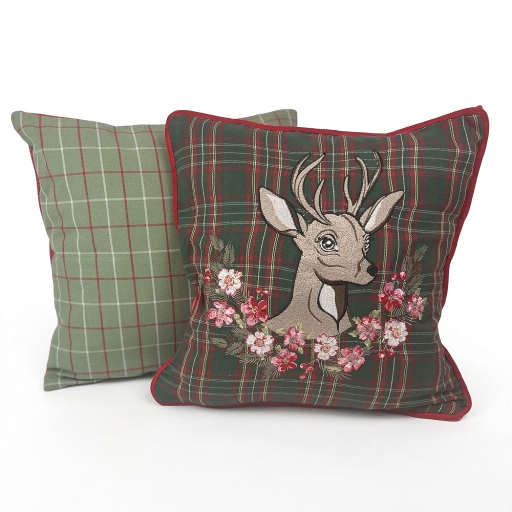 Greengate Kissenbezug Dagmar Deer Green