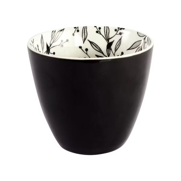 Latte cup Becher black Drew inside