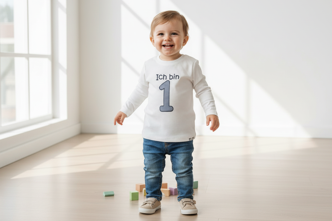 Shirt Weiß / Blau Karo