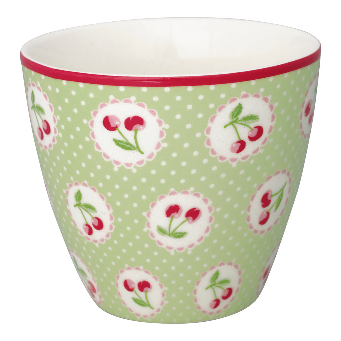 Latte cup Becher Cherry berry pale Green