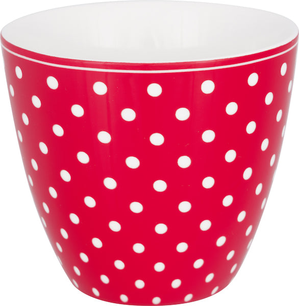 Latte cup Becher Dotty Red