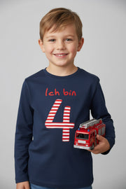 Shirt Dunkelblau / Rot