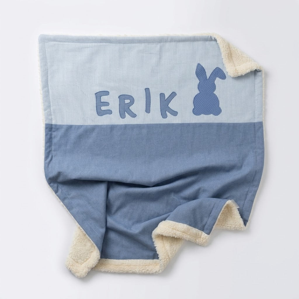 Decke Westfalenstoffe Hase Blau