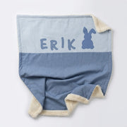 Decke Westfalenstoffe Hase Blau