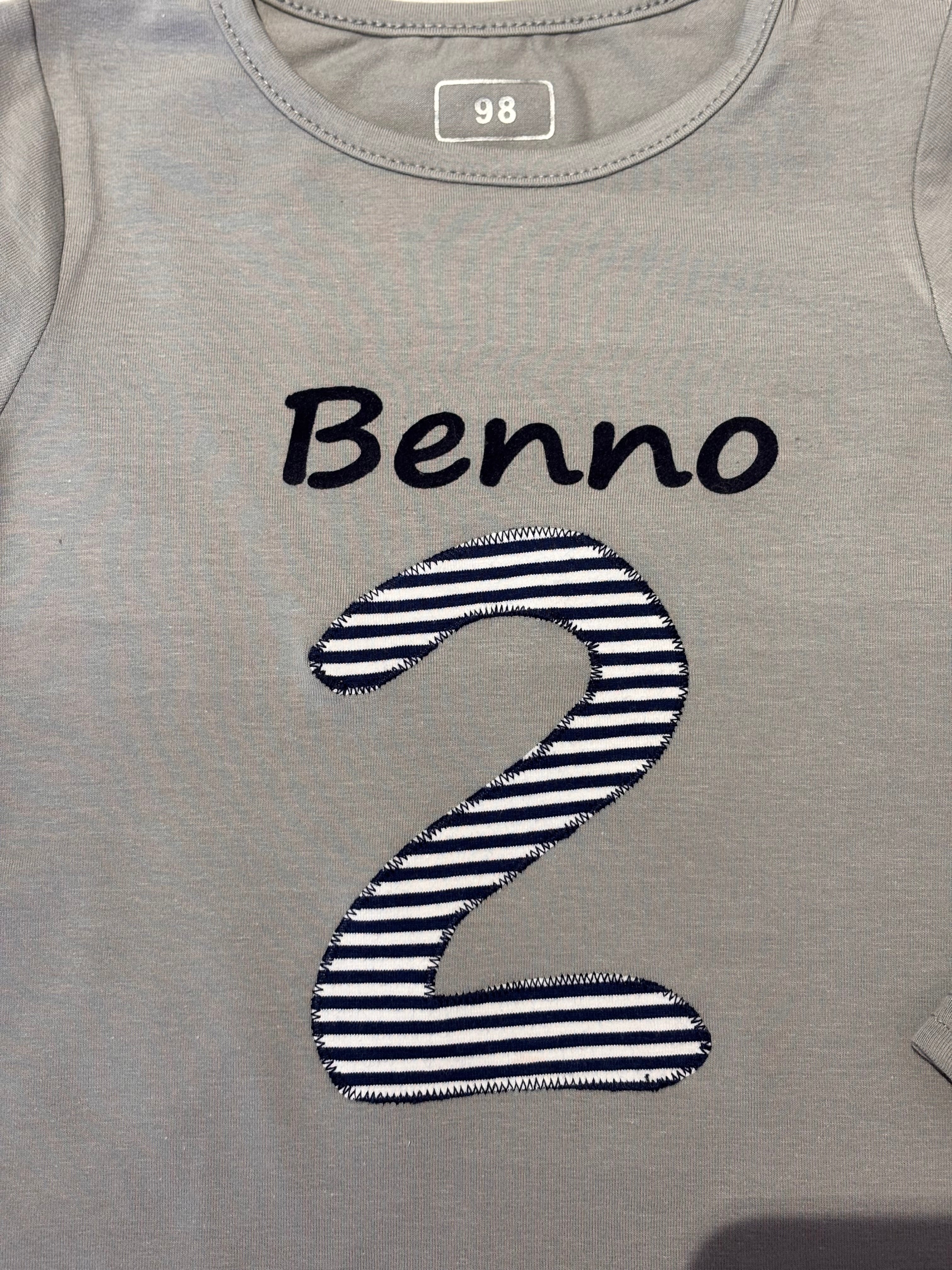 Shirt Grau / Blau
