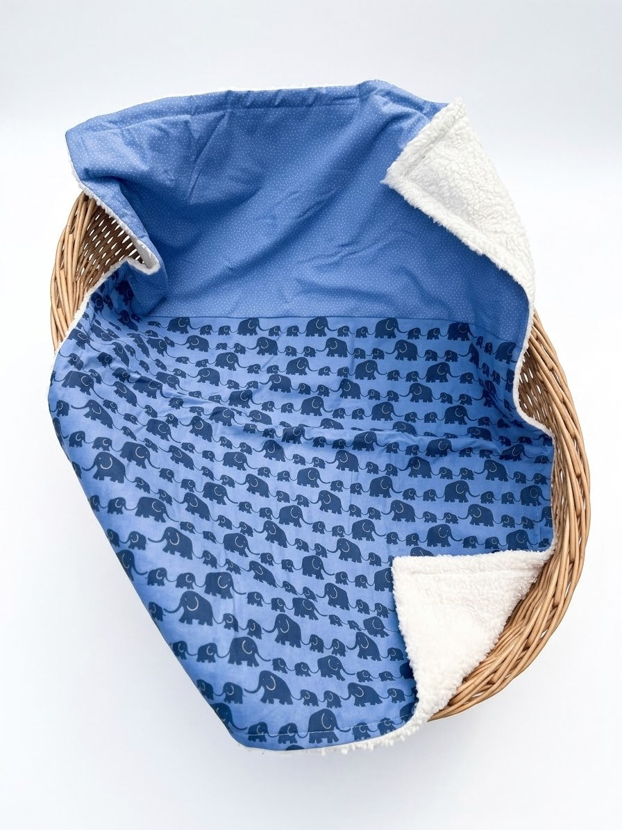 Decke Westfalenstoffe Elefanten blau