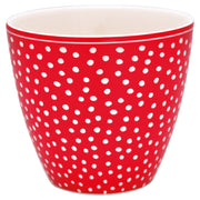 Latte cup Becher Dot red