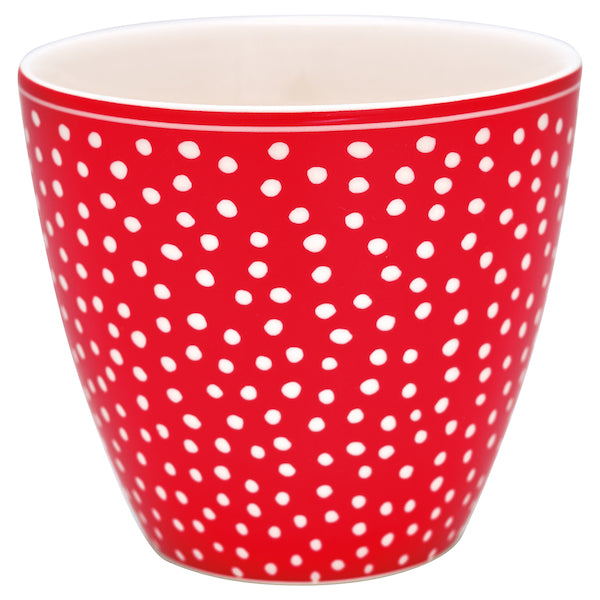 Latte cup Becher Dot red