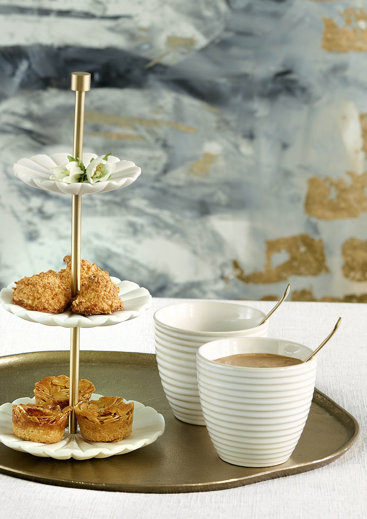 Latte cup Dunes white