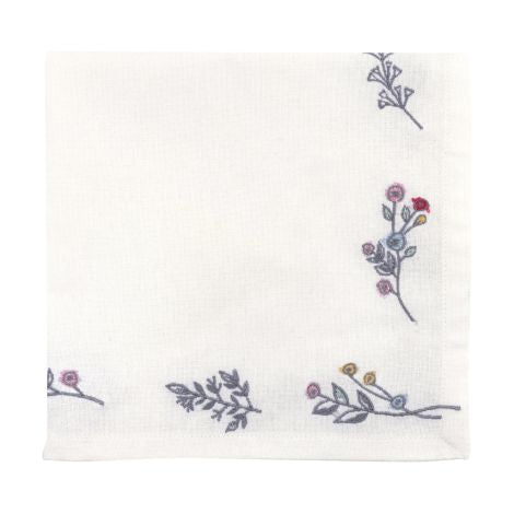 Stoffserviette Venissa White bestickt