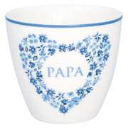 Latte cup Becher Papa Heart blue