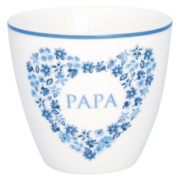 Latte cup Becher Papa Heart blue