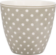 Latte cup Becher Dotty beige