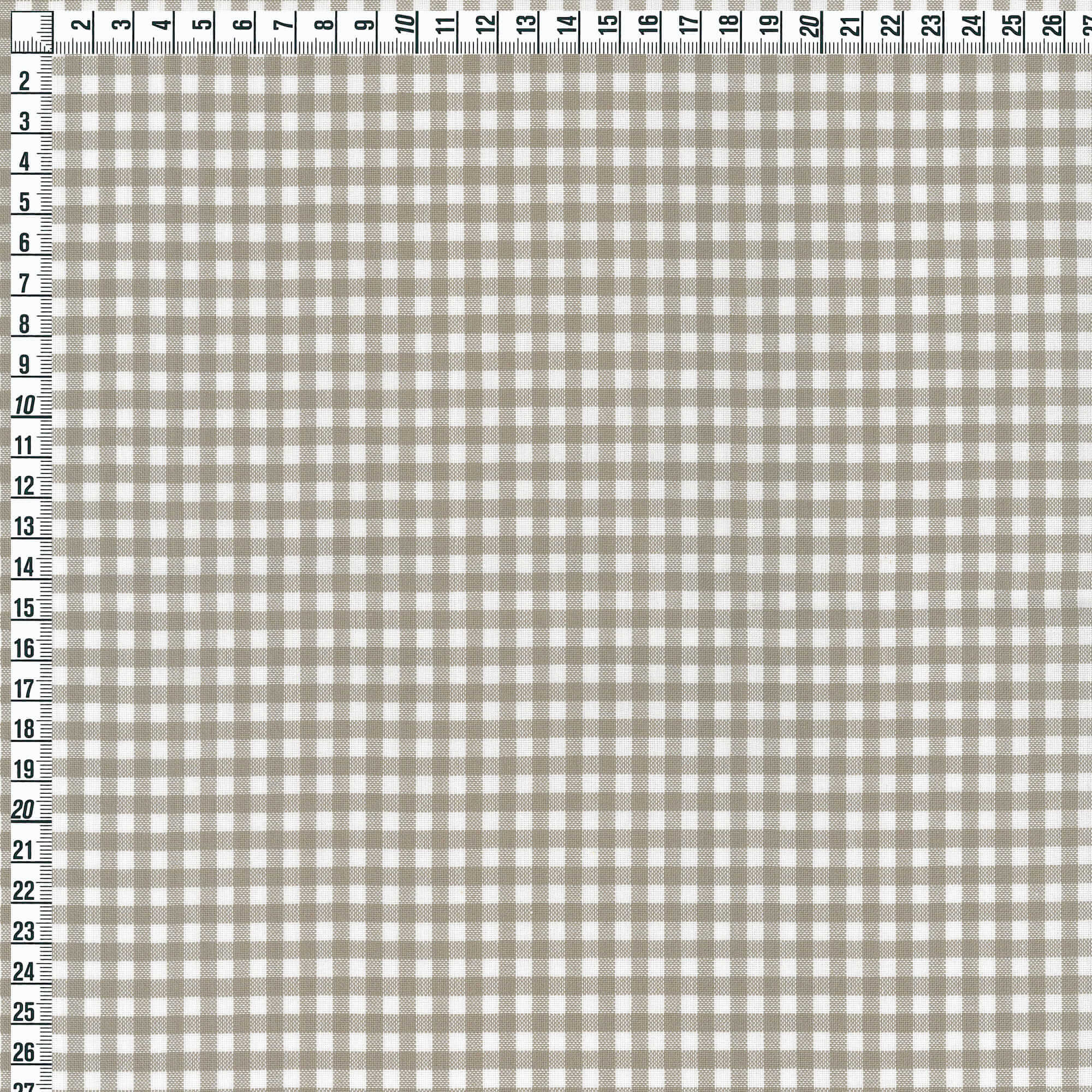 Baumwollstoff Gent Karo Taupe