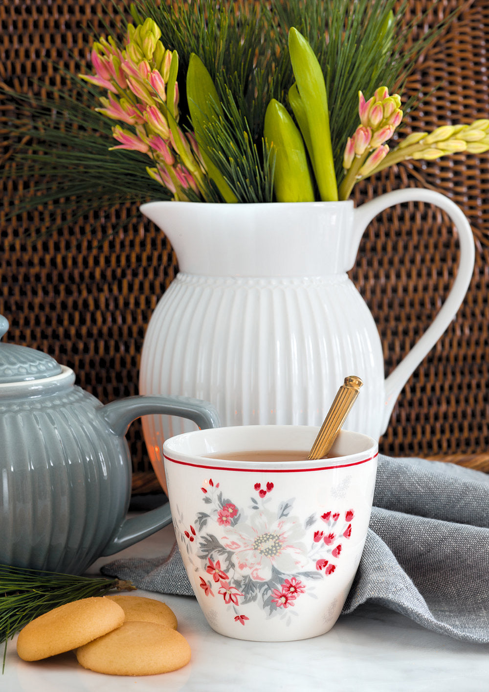 Latte cup Becher Abella white