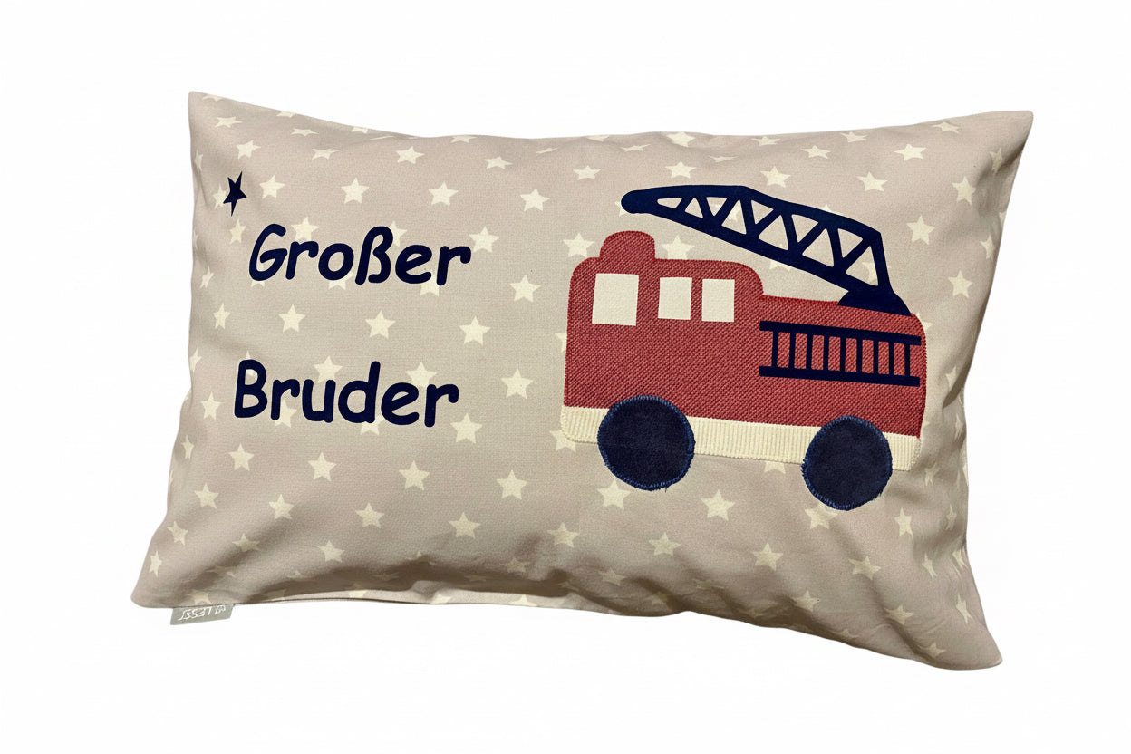 Namenskissen Velour Feuerwehr