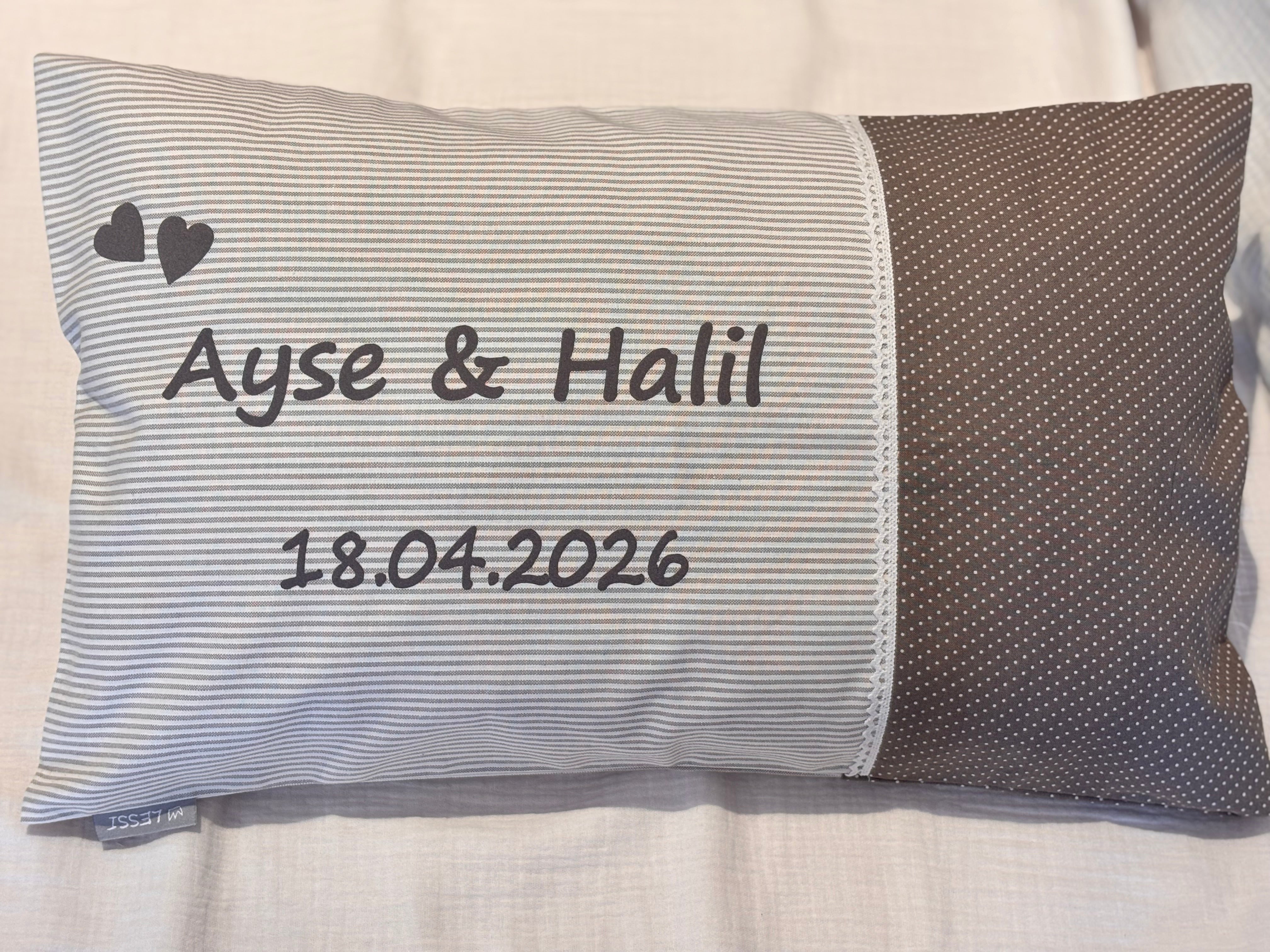 Kissen zum Jahrestag / Hochzeitstag