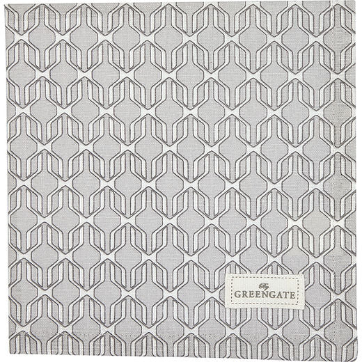 Stoffserviette Rani pale grey