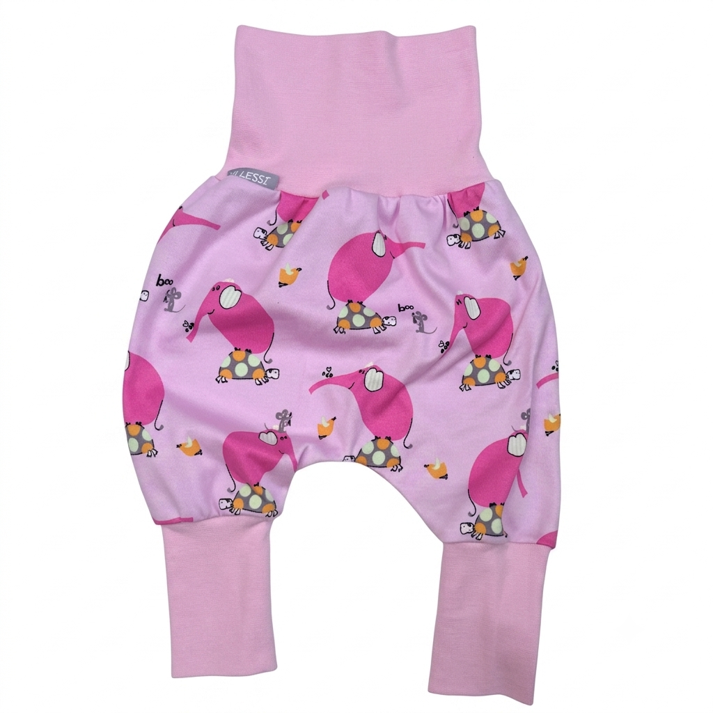 Mitwachshose  Westfalenstoffe Elefanten rosa