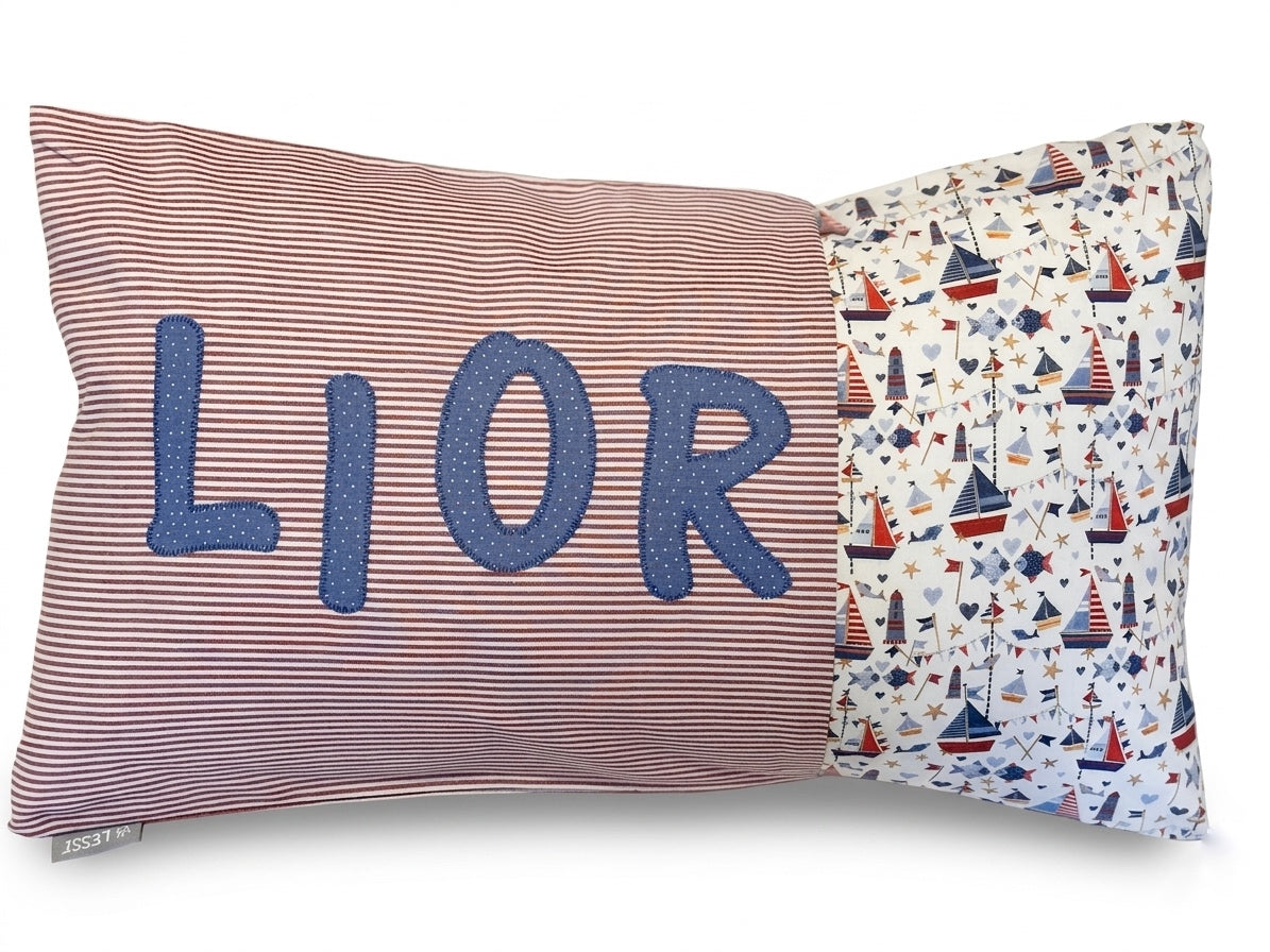 Namenskissen Segelboot