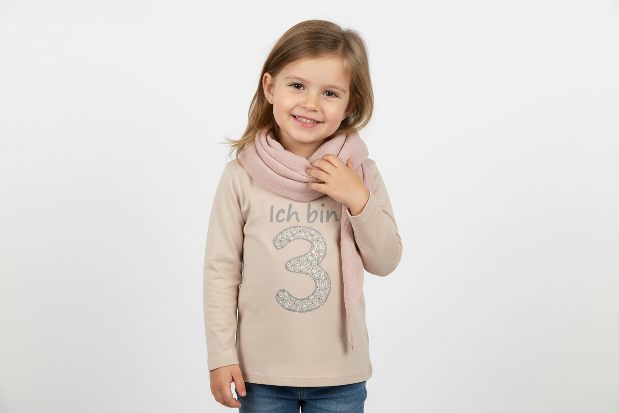 Shirt Altrosa / Grau