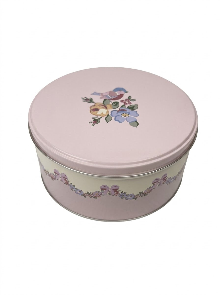 GreenGate Runde Blechdose Madison White