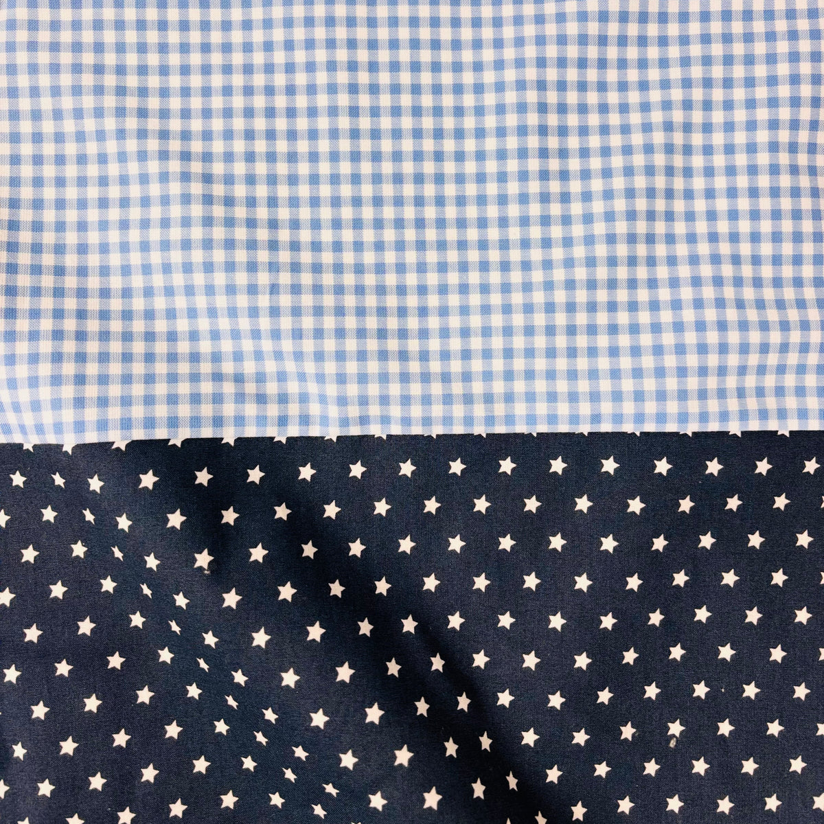 Decke Westfalenstoffe Sterne Anthrazit / Blau