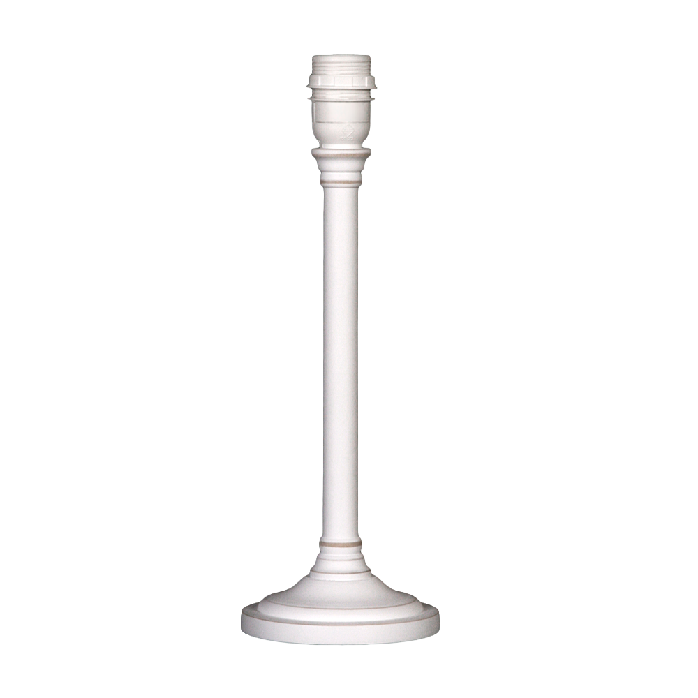 Antikweißer Lampenfuß Jan, ca. 37 cm hoch, mit E27-Fassung