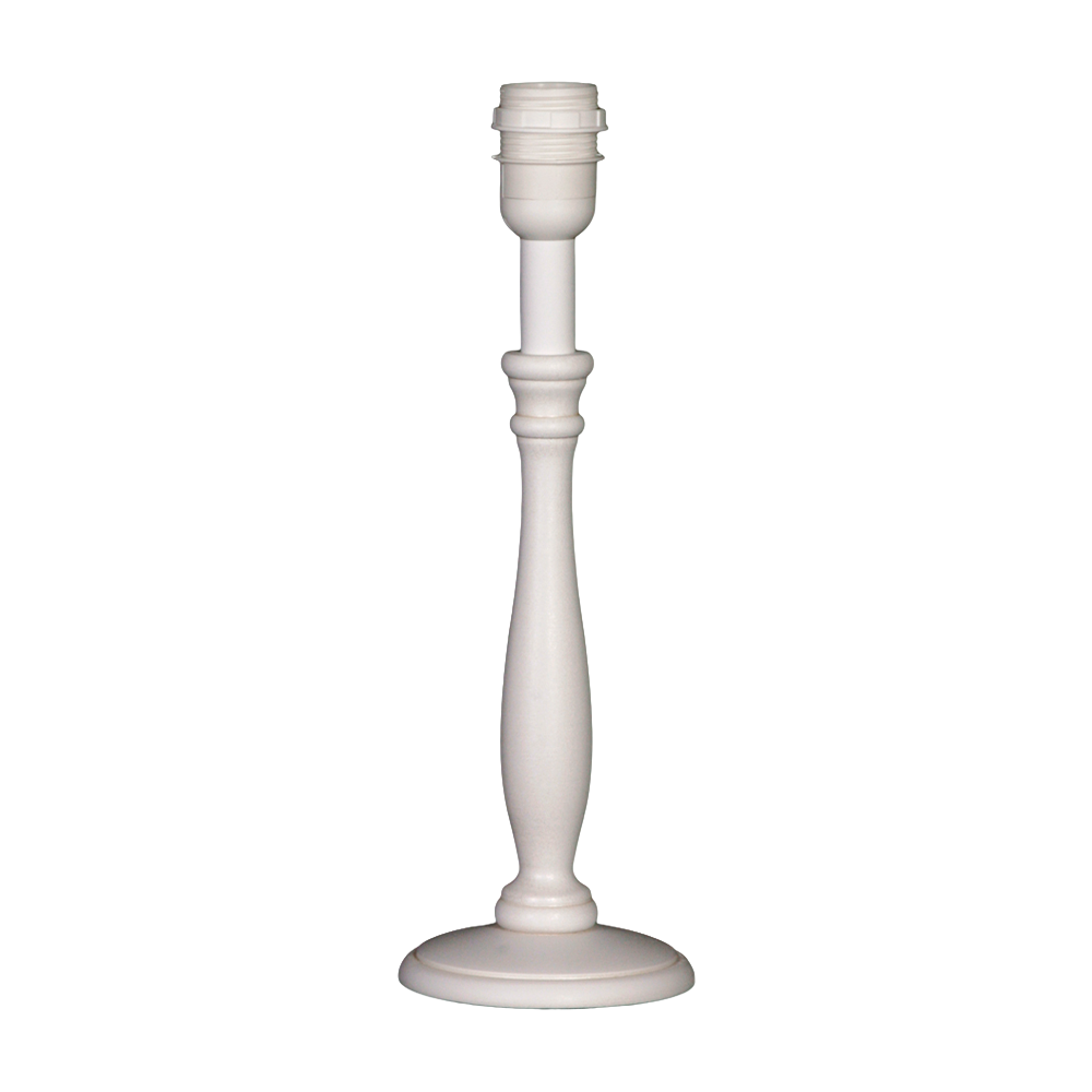 Weißer Lampenfuß Svante, 36 cm hoch, mit E27-Fassung